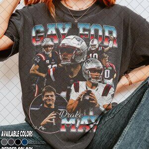 Drake Maye Vintage Football Shirt, Retro Game Day Sports Graphic T-Shirt 38